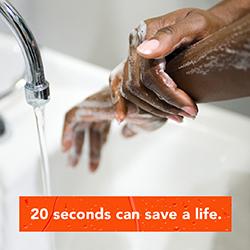 洗手——20秒可以拯救一个生命。