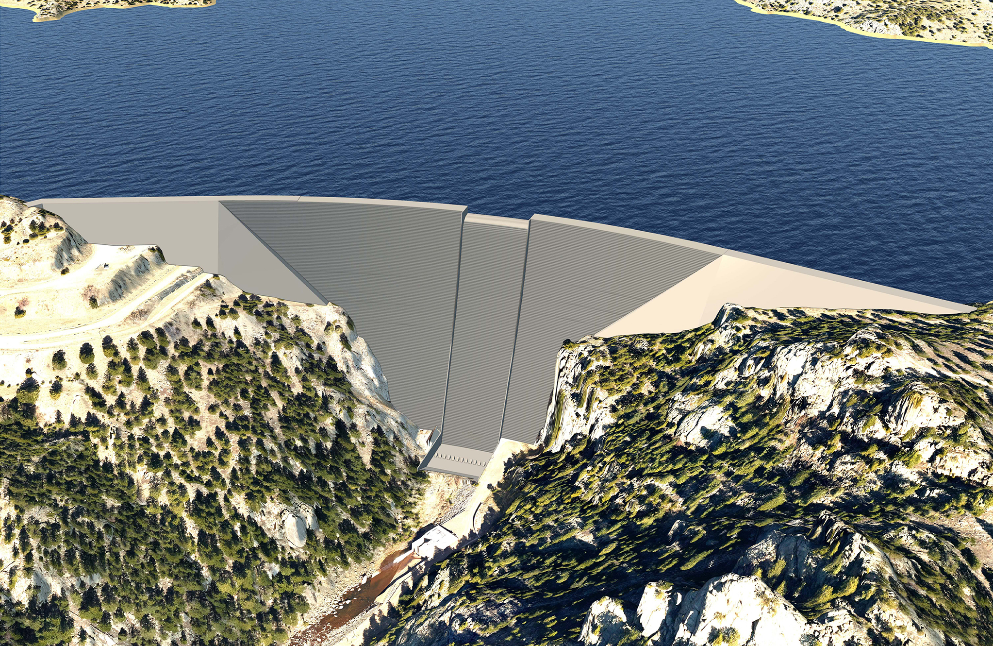 扩建水库需要在现有结构上浇筑新的混凝土，将大坝抬高131英尺。